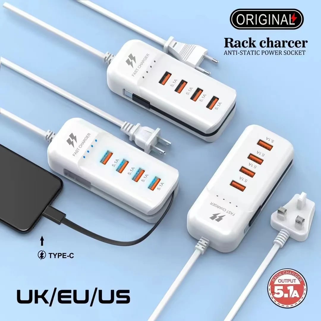 Multiprise Multifonction avec Charge Rapide et Arrêt Automatique