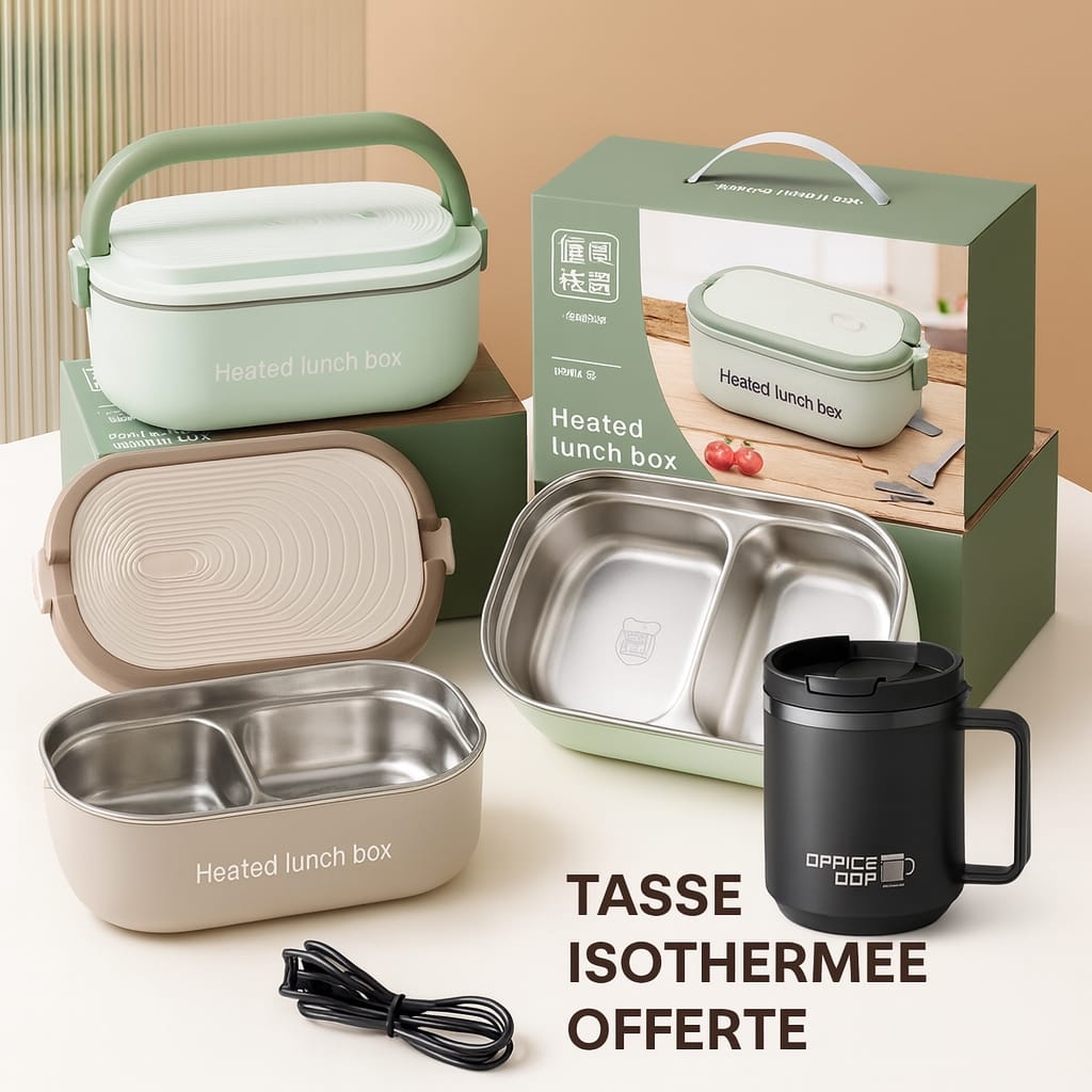 Lunch box chauffante + Tasse isotherme Offerte